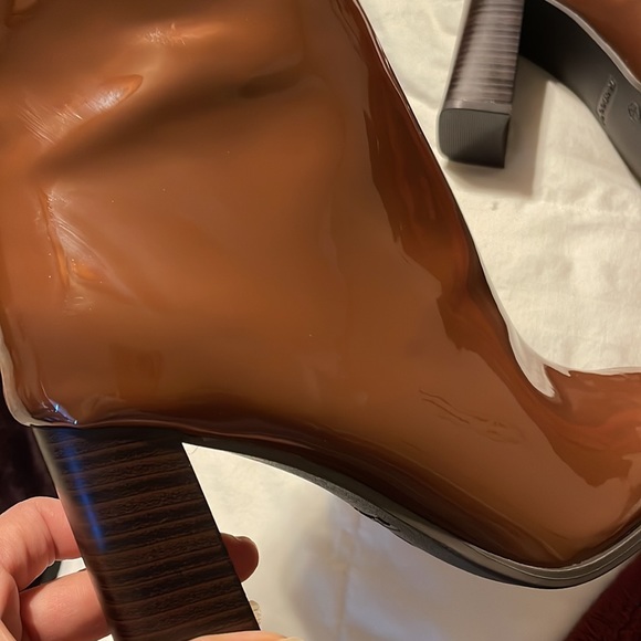 Booties! Shiny tan/brown color!! Brand new! - Picture 6 of 8